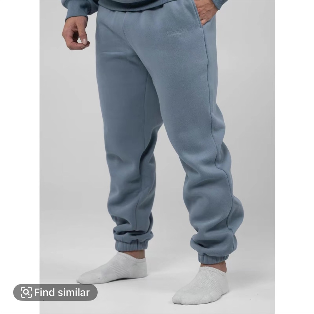 Comfrt brand Blue Joggers with Elastic Cuffs and Relaxed Fit